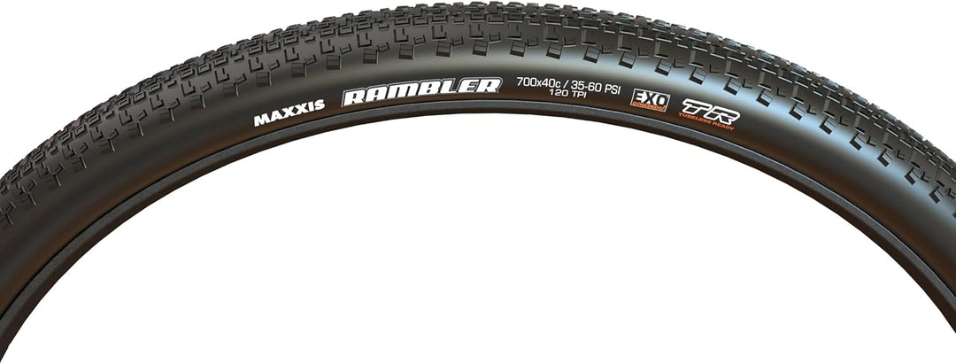 Maxxis Rambler 120TPI Dual Compound EXO Tubeless Ready Faltreifen Schwarz 700x38c, Schwarz 700x38c