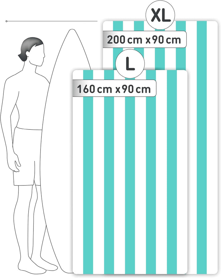 Fit-Flip Strandtuch XXL aus Mikrofaser - leicht und schnelltrocknend - 100% recyceltes Strandhandtuc