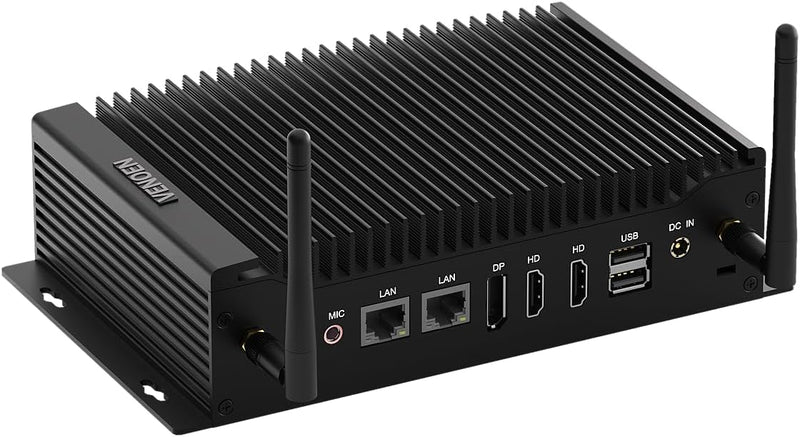 VENOEN Mini PC Lüfterlos Windows 11 Pro, Industrie PC Mini Computer Core i5-10210U, 8GB DDR4 512GB S