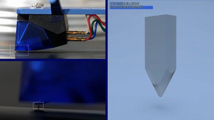 Ortofon 2M Blue Premounted - 2M Blue Tonabnehmer montiert am SH-4 Black Headshell | einfache Montage