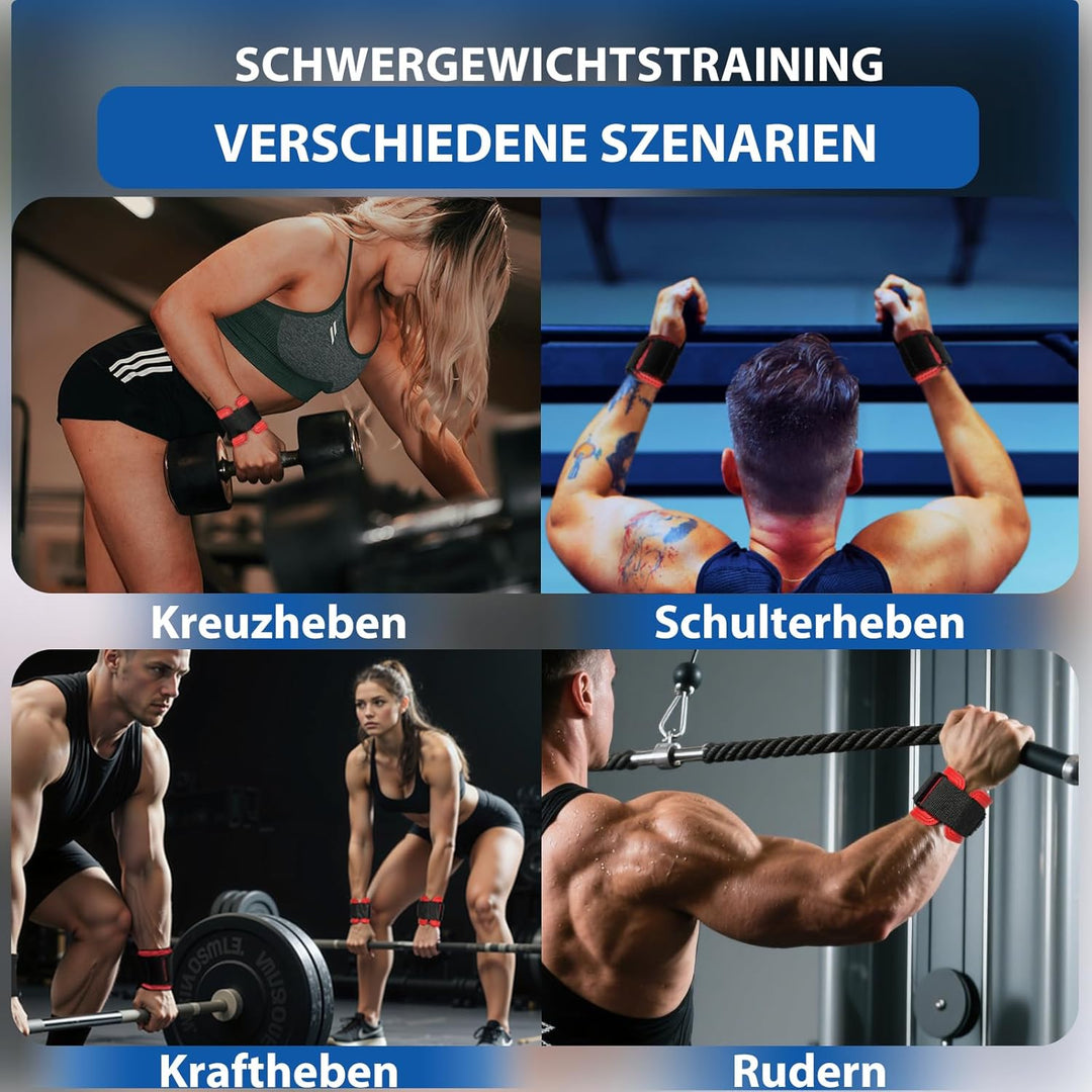 Zughilfen Haken Krafttraining, Fitness Powerlifting Weight Lifting Hook, Lifting Straps für Männer &