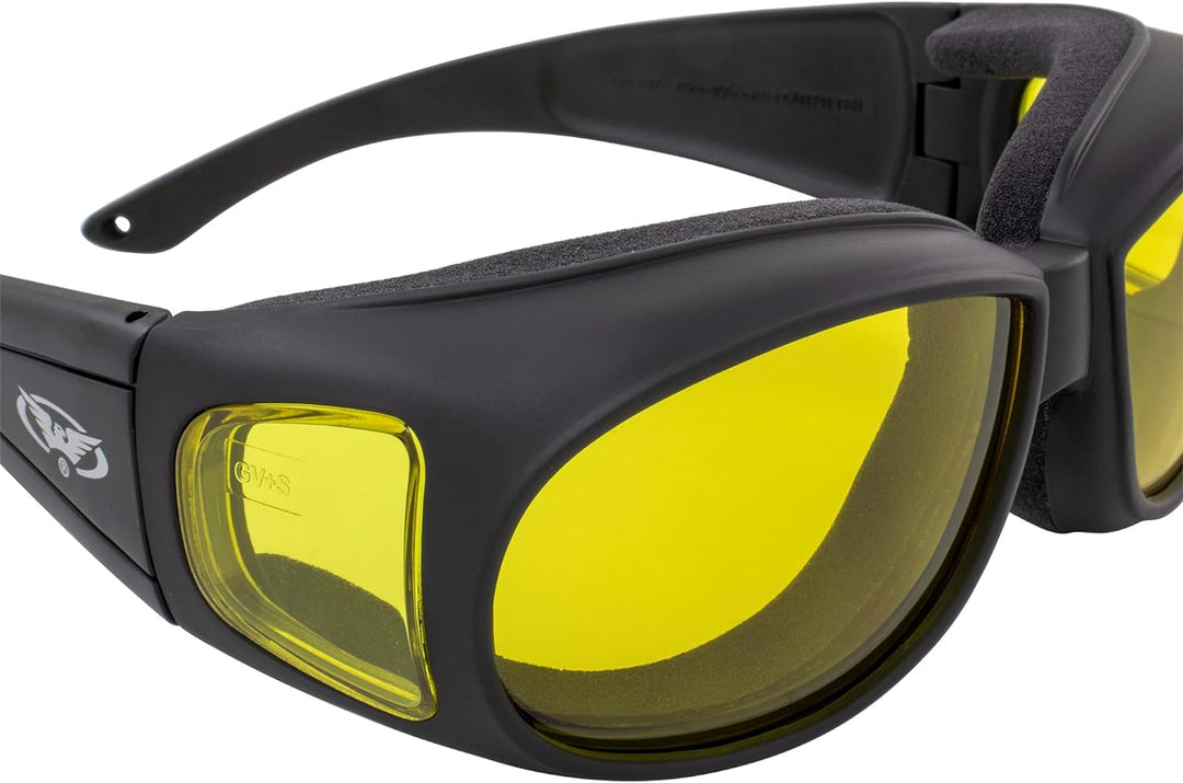 Global Vision Herren Sonnenbrille Black Frame/Yellow Lens Einheitsgrösse, Black Frame/Yellow Lens