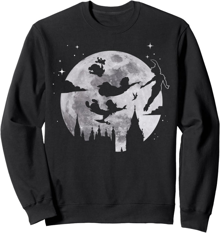 Disney Peter Pan Flying By The Moon Silhouette Sweatshirt
