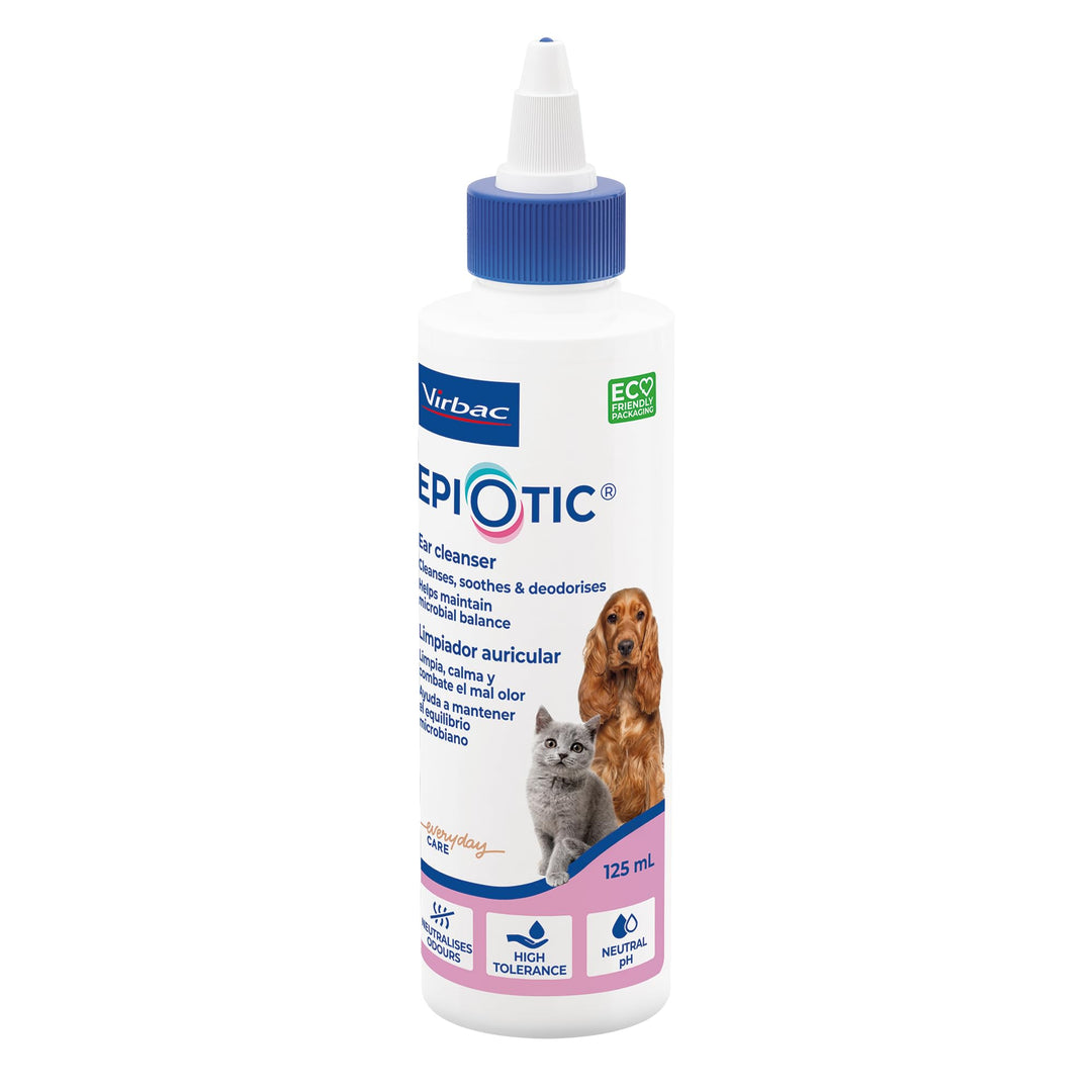 Virbac - Headset-Reinigungslösung für Hunde und Katzen Epiotic 125 ml