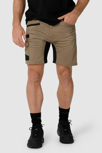 Caterpillar Men's Elite Operator Shorts 30 Slim Extra Kurz Khaki, 30 Slim Extra Kurz Khaki