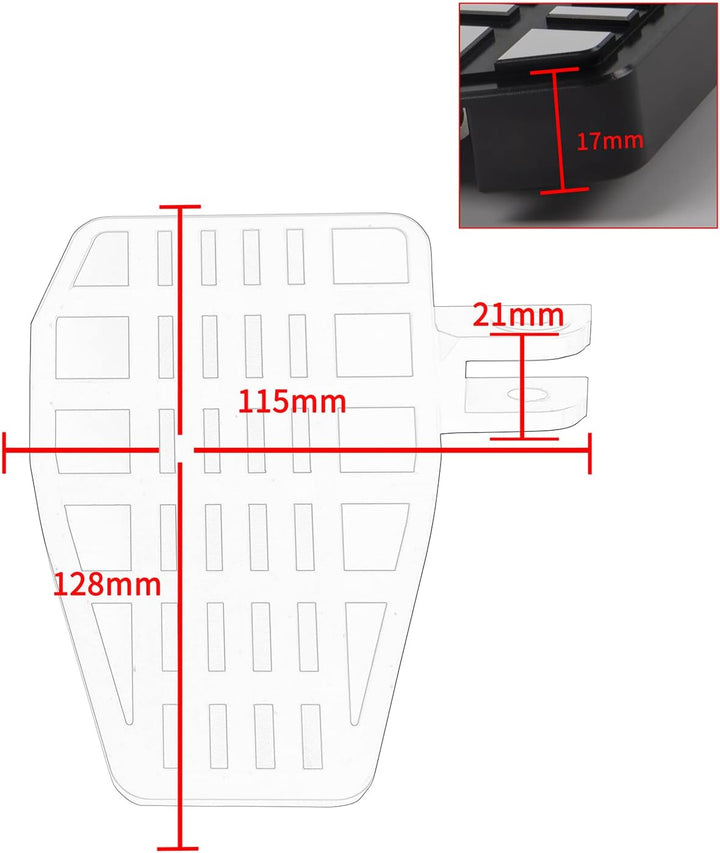 Motorrad CMX1100 CM1100 Breite Fussrasten Pedal 21-23, Aluminium Fussstütze Fussrastenverlängerung V