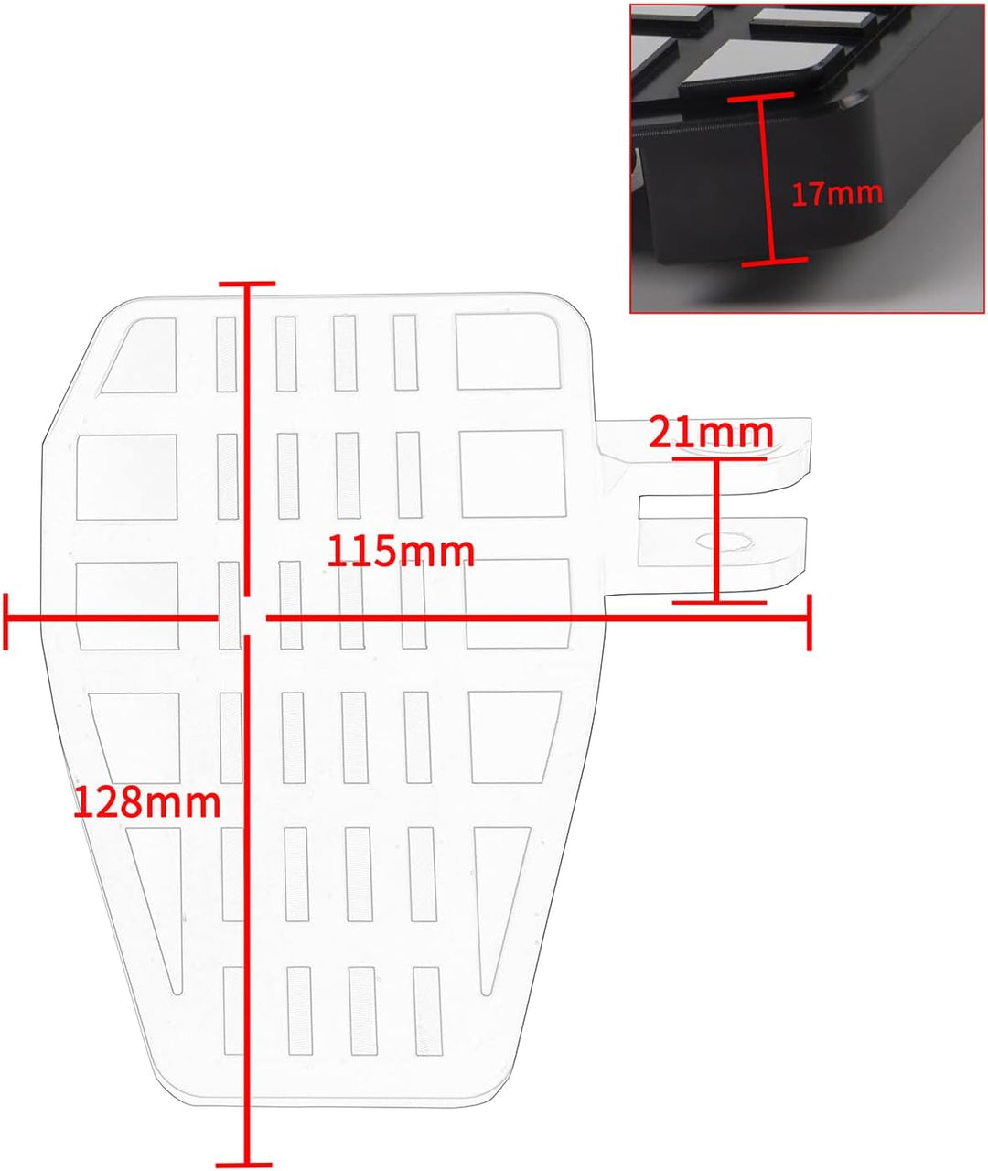 Motorrad CMX1100 CM1100 Breite Fussrasten Pedal 21-23, Aluminium Fussstütze Fussrastenverlängerung V