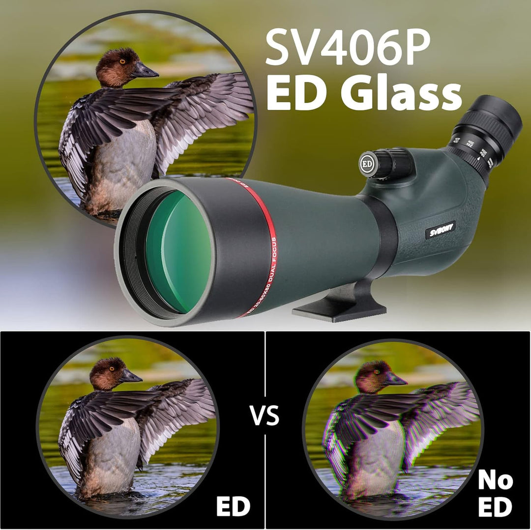 Svbony SV406P 80ED Spektiv mit 2MP WiFi Kamera, Dual Fokus, Austauschbares 1,25 Zoll Astronomie Okul