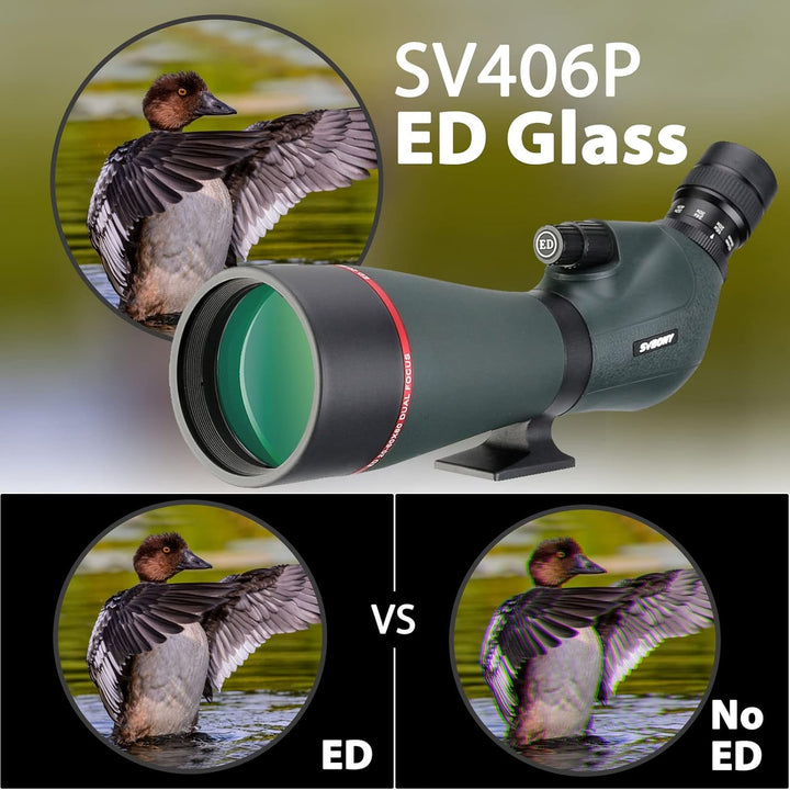 Svbony SV406P 80ED Spektiv mit 2MP WiFi Kamera, Dual Fokus, Austauschbares 1,25 Zoll Astronomie Okul