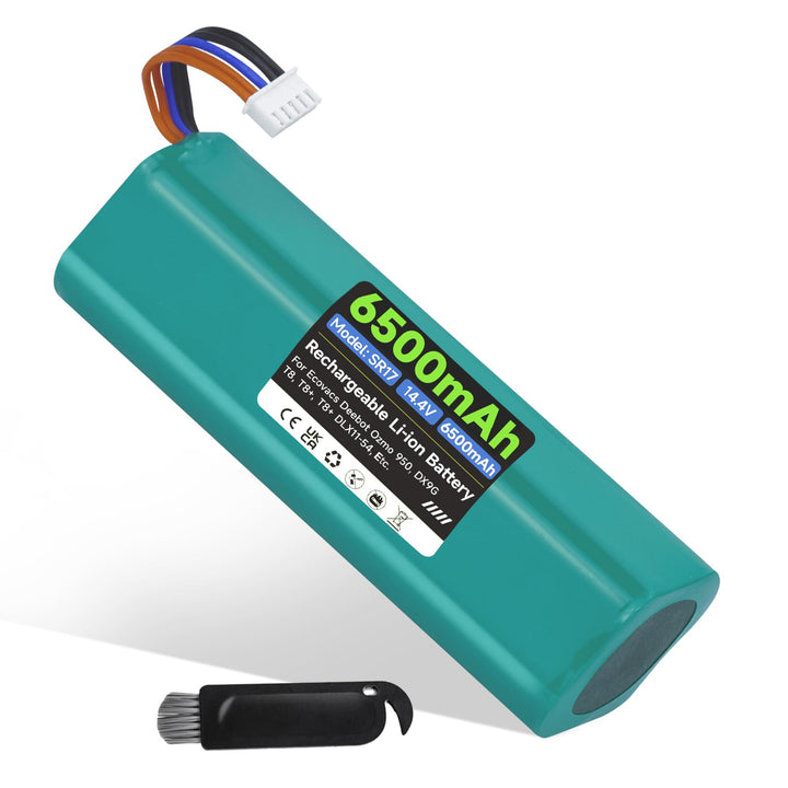 6500mAh 14.4V Ersatz Akku für Deebot N10 N20 N30 Pro/Max/Plus, für Ecovacs T30 Omni, für Ecovacs Dee