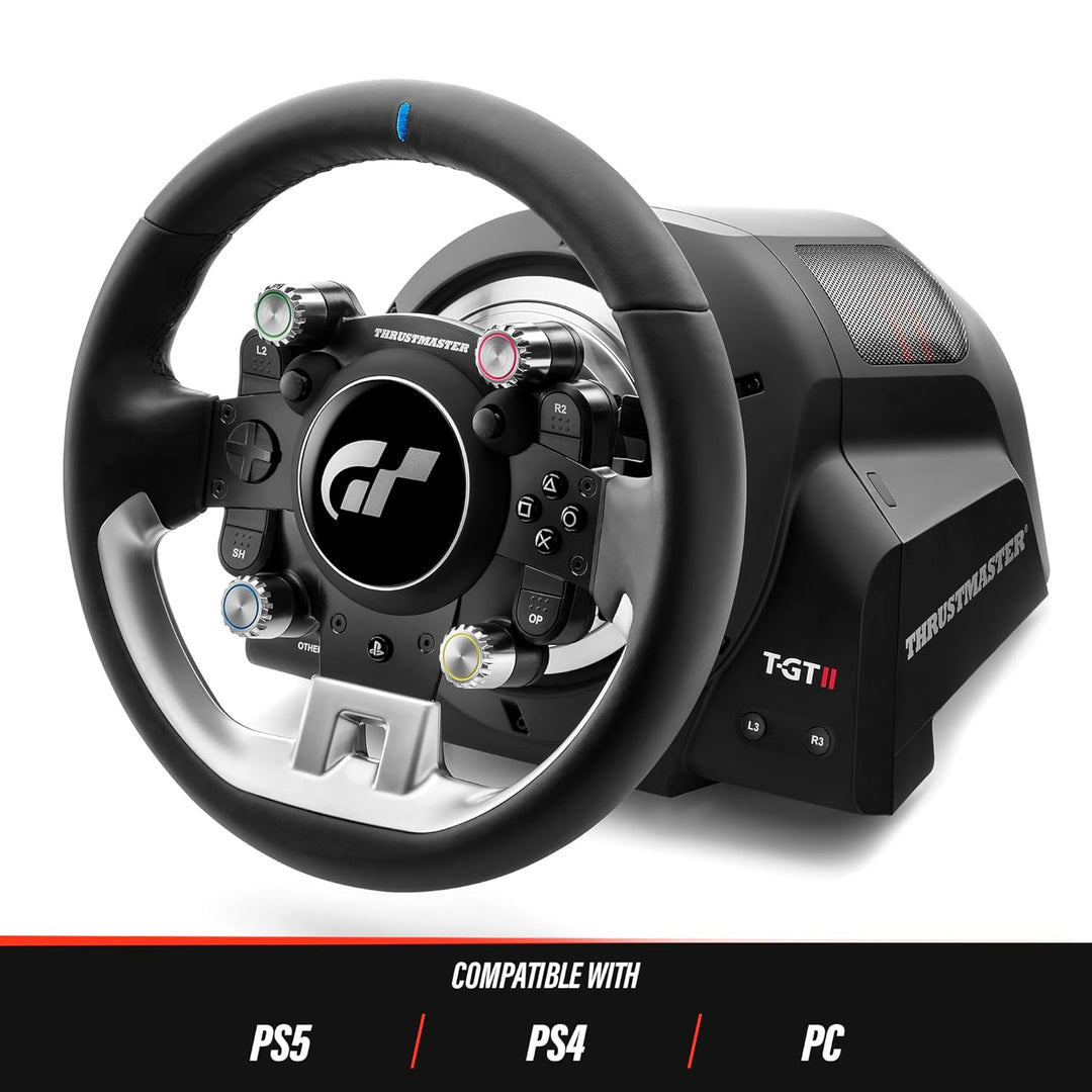 Thrustmaster T-GT II Pack - Basis und Lenkrad - Offiziell PlayStation 5 und Gran Turismo lizenziert