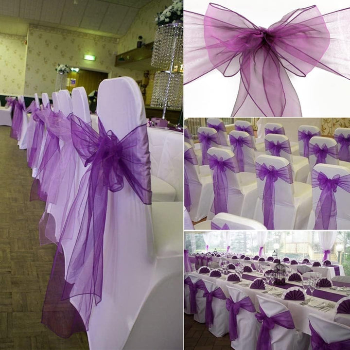 Organza Stuhlschleife Hochzeit Deko Stuhl Schärpe Bögen Band Schleife 18 * 275cm Stuhlbezugschleifen