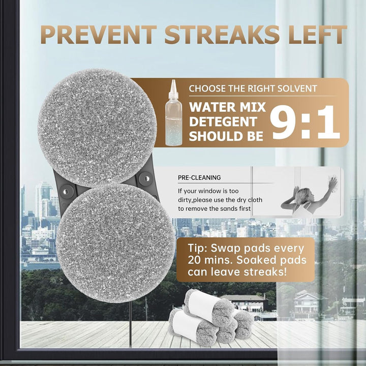 CHOVERY CL-3 3000Pa Fensterputzroboter, Fensterroboter mit Sprühfunktion, Automatischer Fensterputze