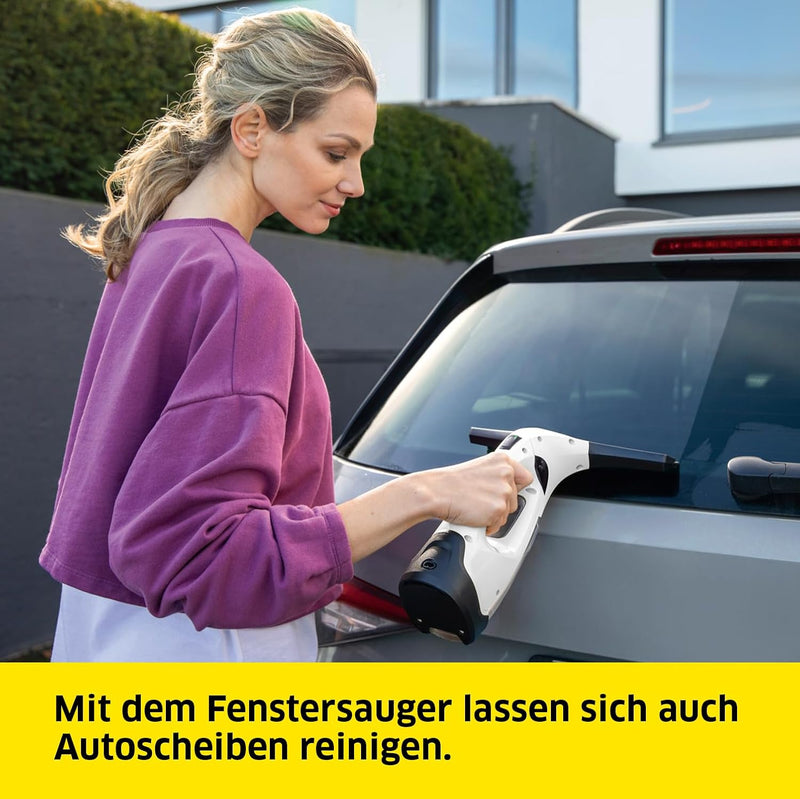 Kärcher Akku-Fenstersauger WV 2 Plus N, Akkulaufzeit: 35 min, LED-Ladezustandsanzeige, 2 Absaugdüsen