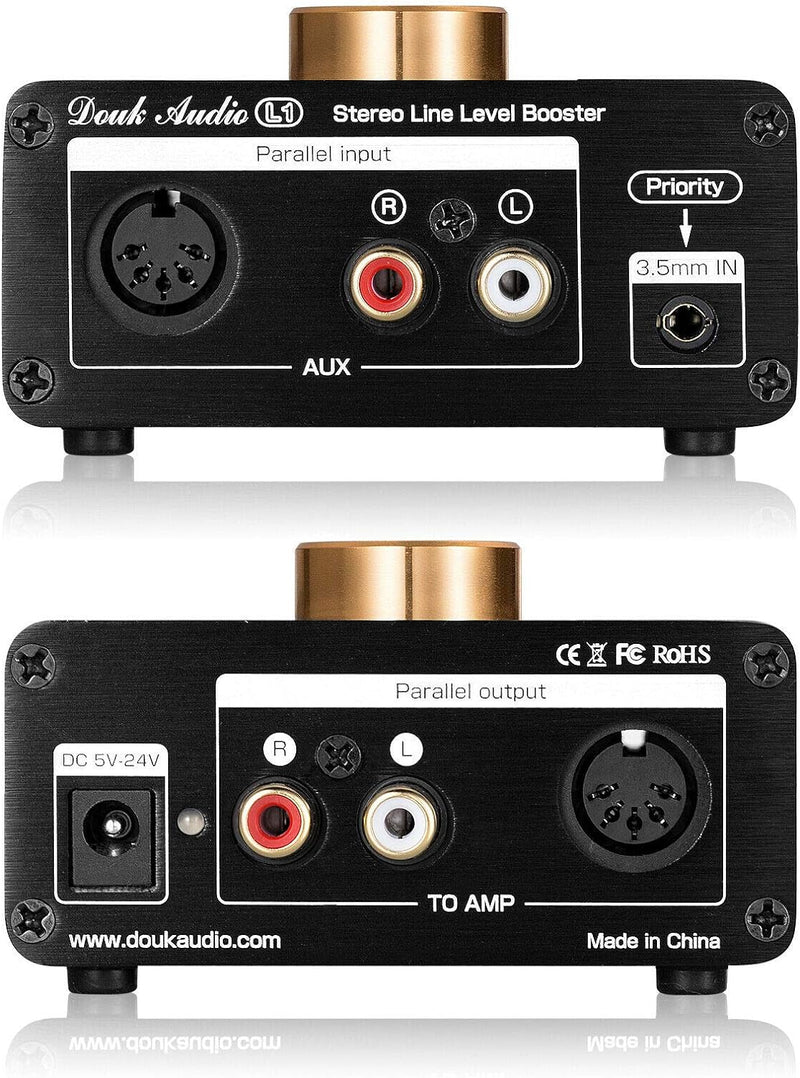 Mini Stereo Line Level Booster Verstärker Audio Preamp für MP3, iPod, iPad, iPhone, 20dB Gain + Laut