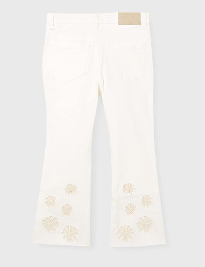 Desigual Girls Pant_Estrella Jeans, White, 7/8