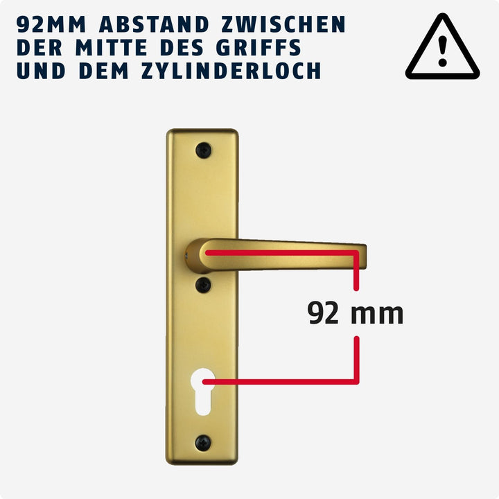 Abus Schutzbeschlag Typ HLS214 F3 b.Dr. EK, 08303 Beidseitig Drücker F3 Messing, Beidseitig Drücker