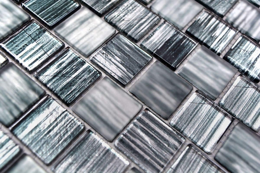 Mosaik Fliese Glasmosaik Crystal Milchglas grün klar gefrostet matt für WAND BAD WC DUSCHE KÜCHE FLI