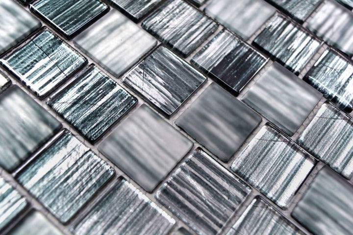 Mosaik Fliese Glasmosaik Crystal Milchglas grün klar gefrostet matt für WAND BAD WC DUSCHE KÜCHE FLI