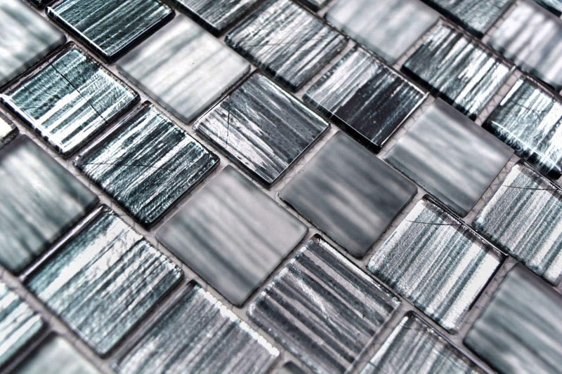 Mosaik Fliese Glasmosaik Crystal Milchglas grün klar gefrostet matt für WAND BAD WC DUSCHE KÜCHE FLI