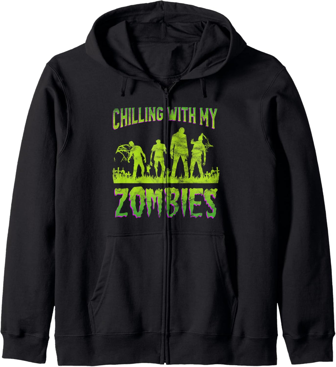 Chillin With My Zombies - Funny Halloween Zombie Kapuzenjacke