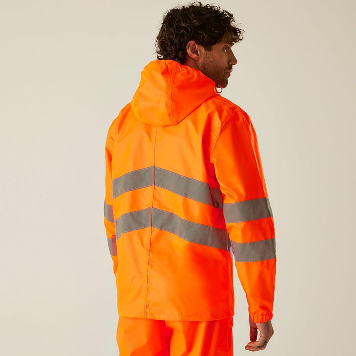 Regatta TRW497 18850 professionelle Warnschutzjacke, wasserfest und winddicht, verstaubar, Orange, G