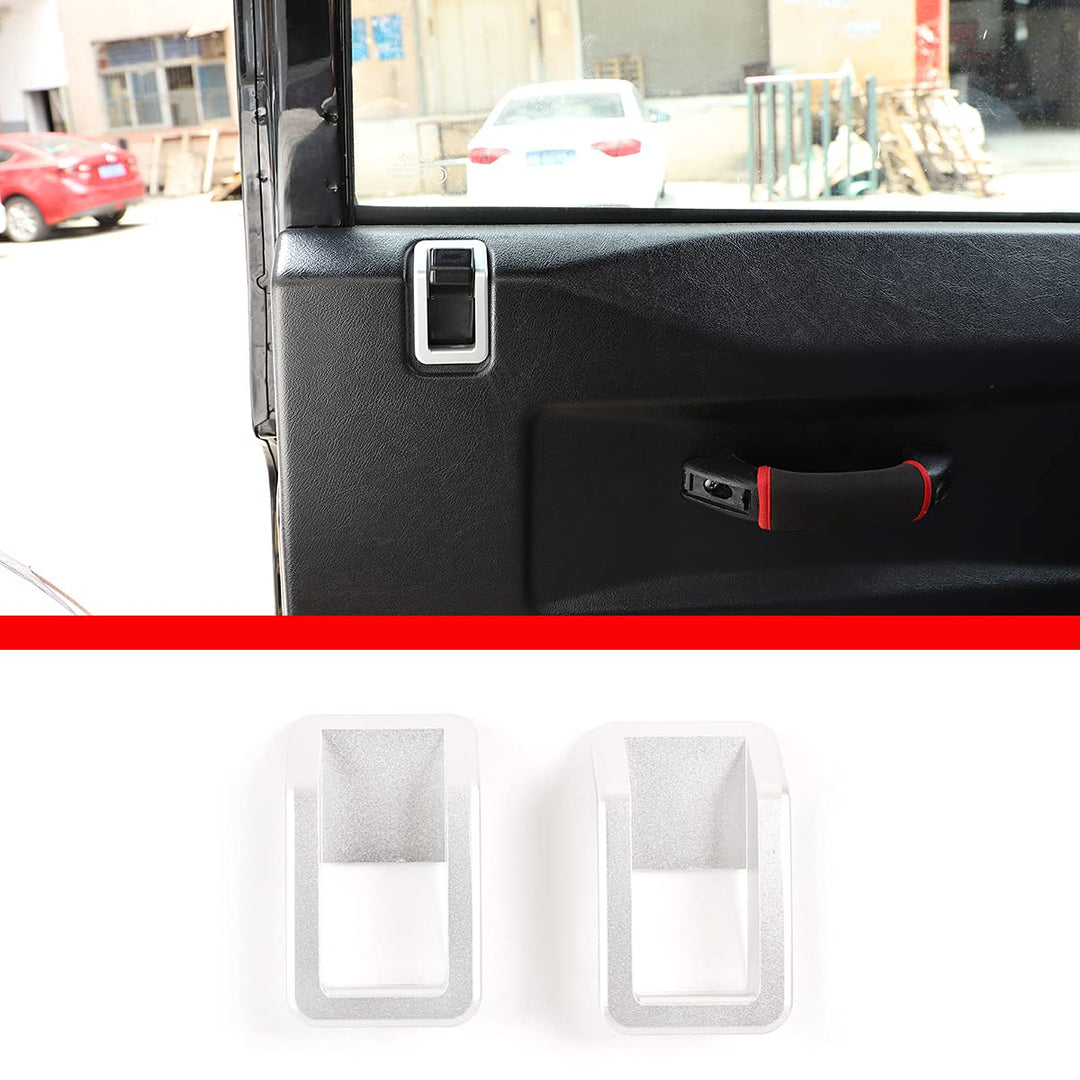 Türschlossabdeckung aus Aluminiumlegierung, für LR Defender 90 110 130 2004–2019 Türschloss-Ringabde