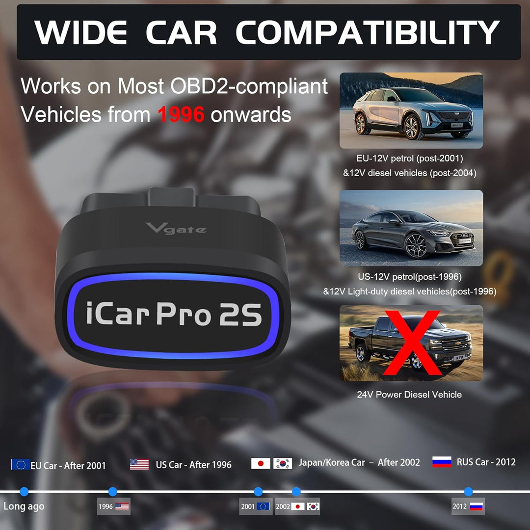 Vgate iCar Pro 2S OBD2 Bluetooth Adapter Motor überprüfen Fahrzeug Code-Leser Diagnose Scanner-Werkz
