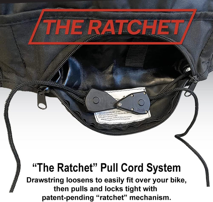 Dowco WeatherAll Plus Motorradabdeckung Ratschenbefestigung schwarz wasserdicht XXL, XXL