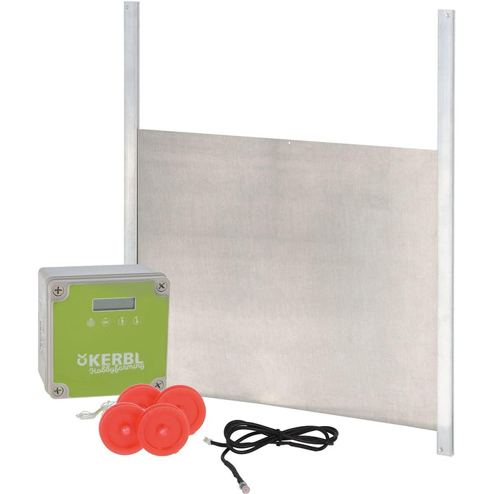 Kerbl 70547 Automatische Hühnertür Set inklusive Schiebetüre, 220 x 330 mm Tür 220 x 330mm, Tür 220
