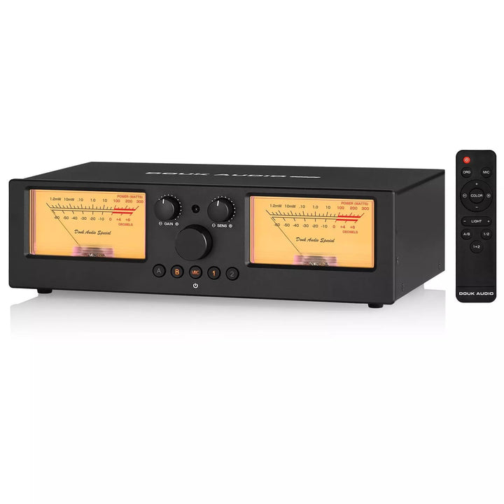 DoukAudio VU3PRO Duales Analoges VU-Meter, 2-Wege Verstärkerschalter, Lautsprecherauswahl, Verstärke