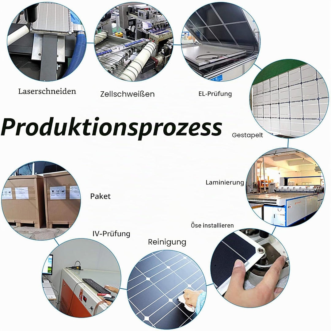100W 12V Solarpanel Kit Flexible Monokristalline Solarpanel mit 10A Solarladeregler und 3m Solarkabe