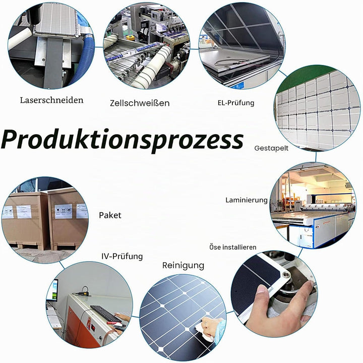 100W 12V Solarpanel Kit Flexible Monokristalline Solarpanel mit 10A Solarladeregler und 3m Solarkabe