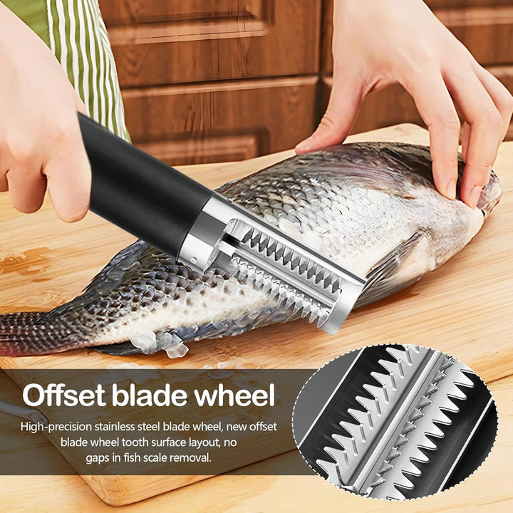 Fischentschupper, 125W 3000Mah Fischschupper Elektrischer Edelstahl Wasserdicht Fischentschupper Rei