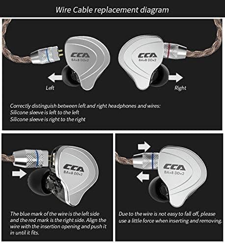 CCA C10 Hybrid-Treiber-In-Ear-Kopfhörer, HiFi-Stereo-Ohrhörer, leistungsstarker Bass, Sport-Headset