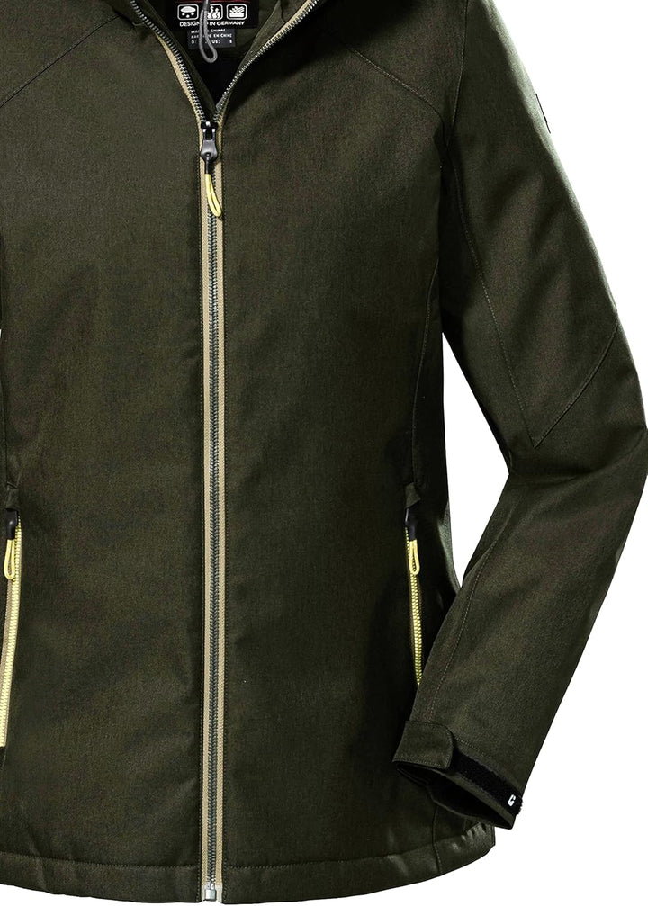 Killtec Damen Kow 142 Wmn Jckt Outdoorjacke/Funktionsjacke mit abzippbarer Kapuze 38 dunkeloliv, 38
