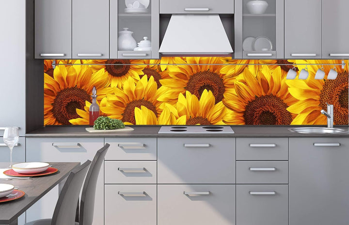 DIMEX Küchenrückwand Folie selbstklebend Sonnenblumen | Klebefolie - Dekofolie - Spritzschutz für Kü