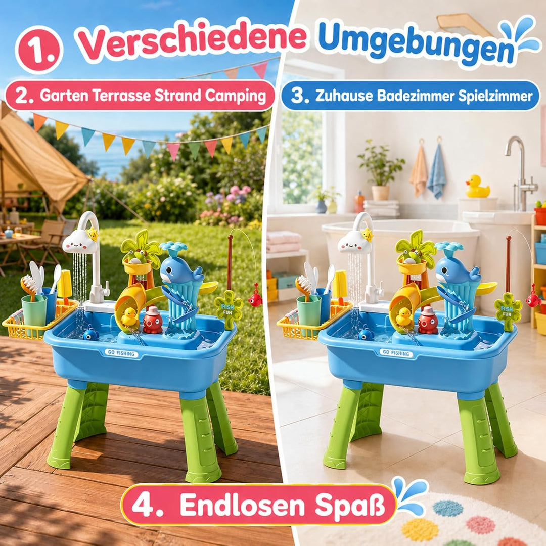 Wassertisch Mit Fliessendem Wasser - Elektrisches Aktivitätsspielzeug | Angelspiel &amp; Wolke Wasserhah