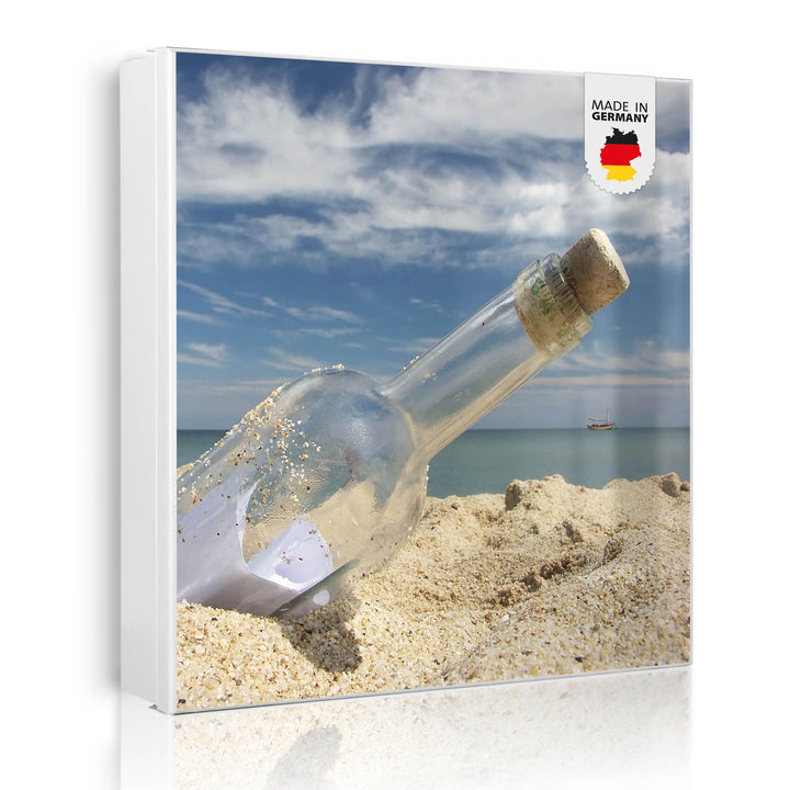 banjado Grosser Schlüsselkasten Glas - Schlüsselbox 30x30cm mit 50 Haken - Schlüsselkasten modern fü