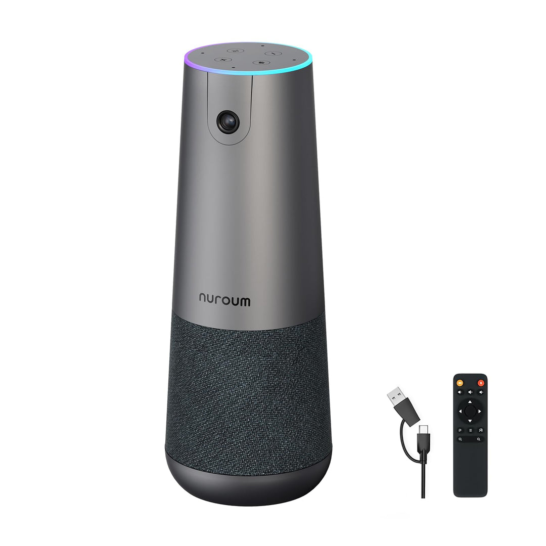 Nuroum C40(2nd Gen) 4K Videokonferenz-Webcam mit Mikrofon und Lautsprecher, 8MP CMOS Sensor,5X Zoom,