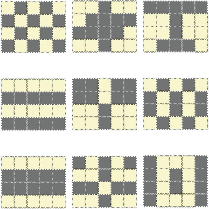 LittleTom 18 Teile Spielmatte Baby Puzzlematte ab Null - 30 x 30 cm Krabbelmatte Bodenmatte Kinder -