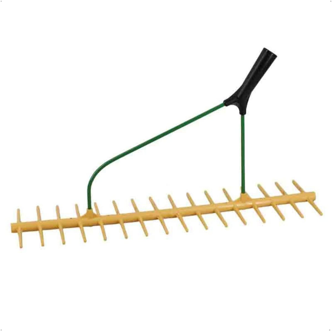 Rekord - Kunststoffrechen 64 cm - Doppelseitig mit 32 Zinken - Heurechen | Gartenrechen ohne Stiel f