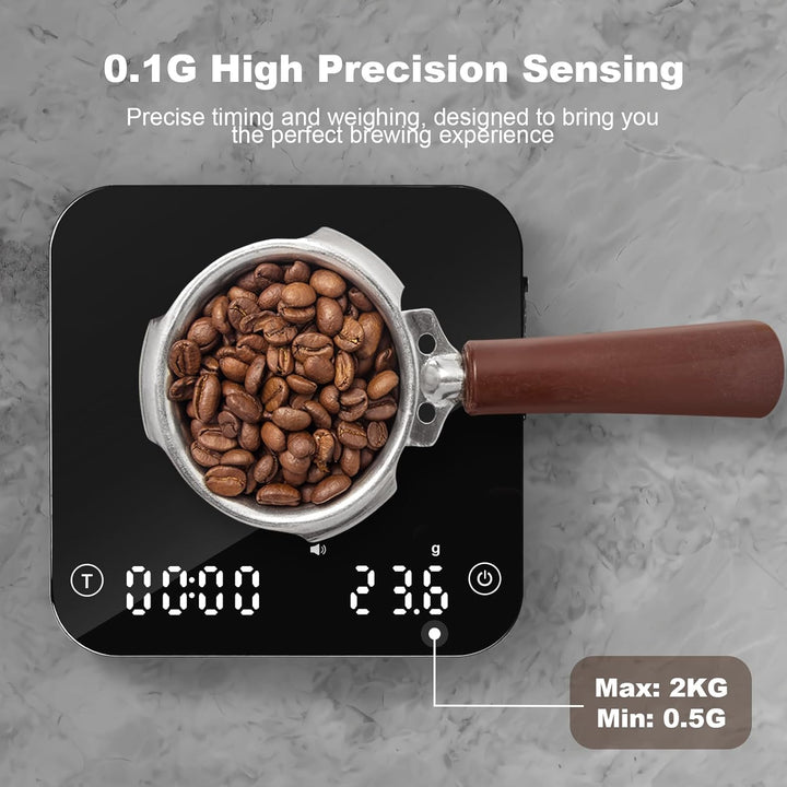 Mini-Kaffeewaage mit Timer,barista waage,Wiederaufladbare Waage für Filterkaffee,barista waage für E