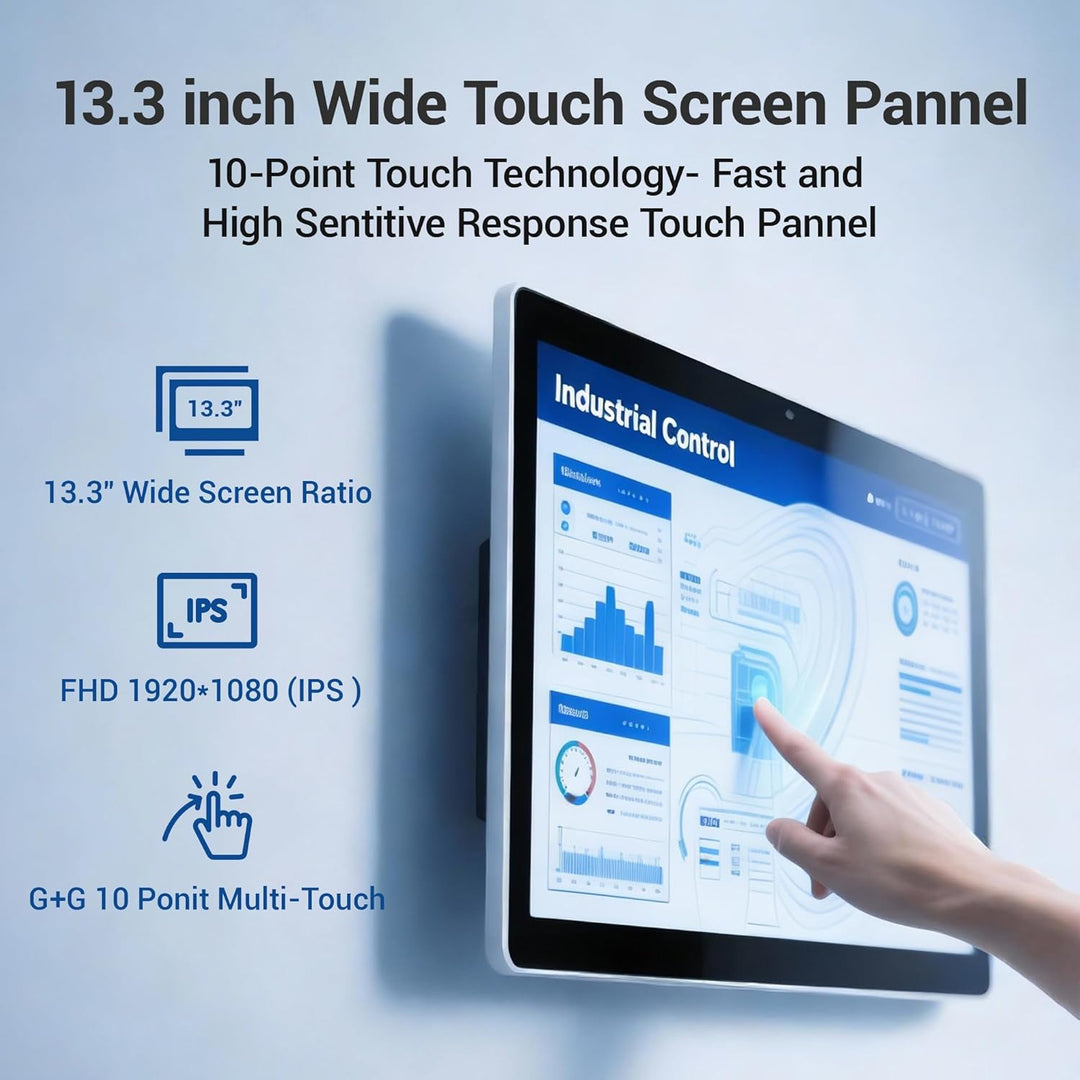 Tablet Panel Computer All in One 13,3 Zoll-HEIGAOLAPC Industrie Touch Panel PC Win11, N5100, Embedde