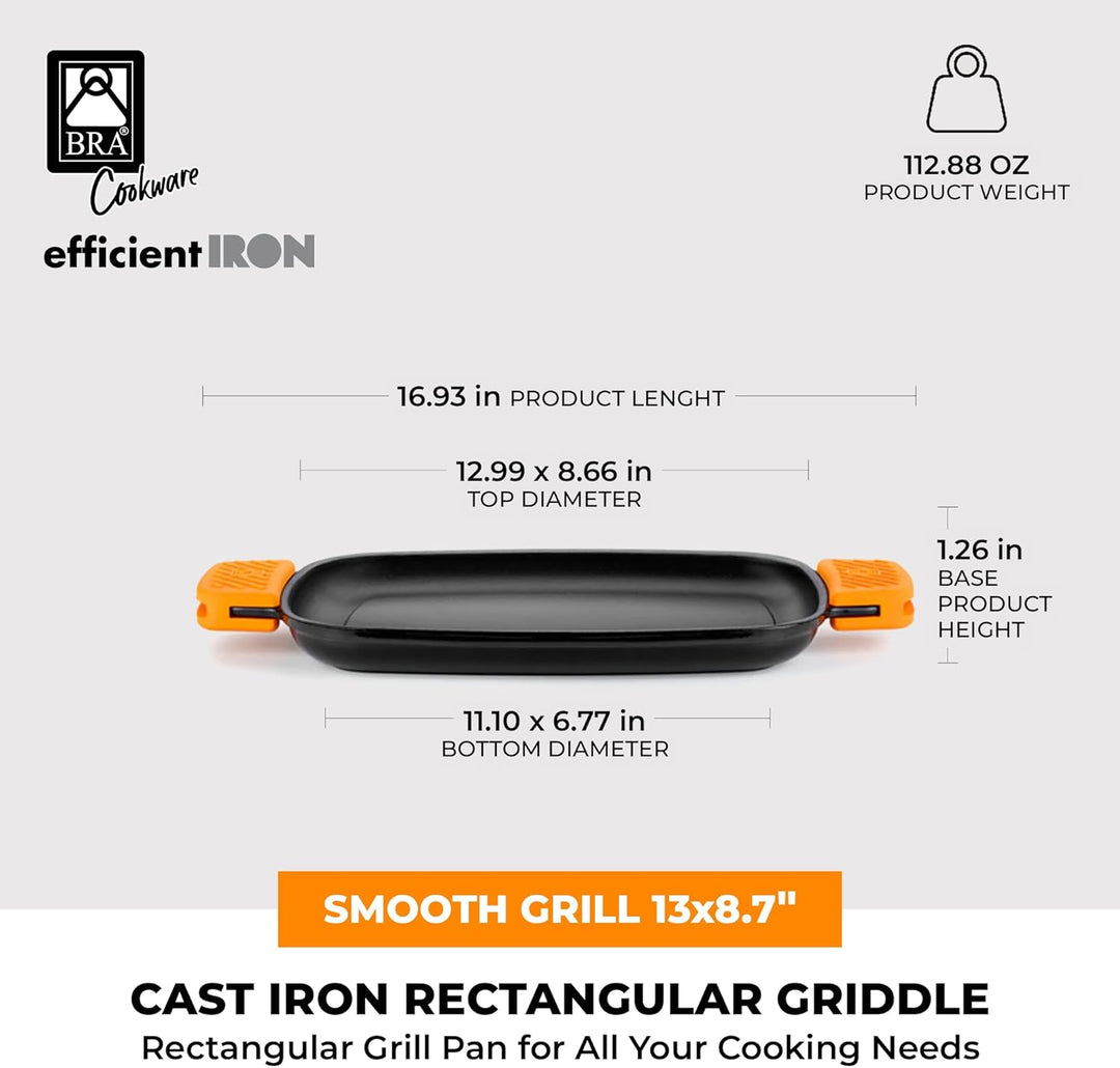 BRA Efficient Iron - Grillpfanne Grill rechteckig 35 cm Grill rechteckig Lisa, Grill rechteckig Lisa