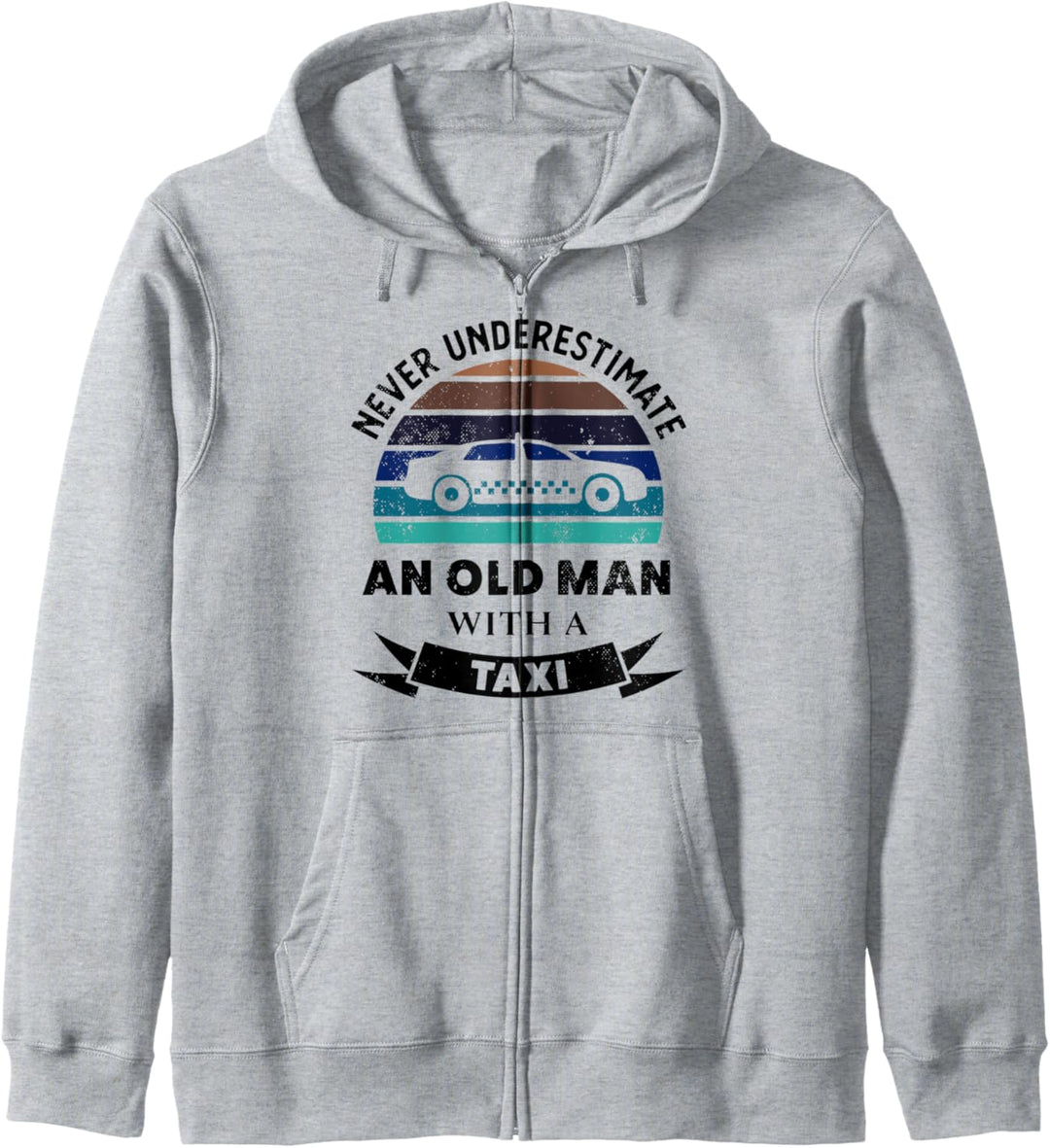 Alter Mann mit einem Taxi Lustige Geschenke Papa Kapuzenjacke