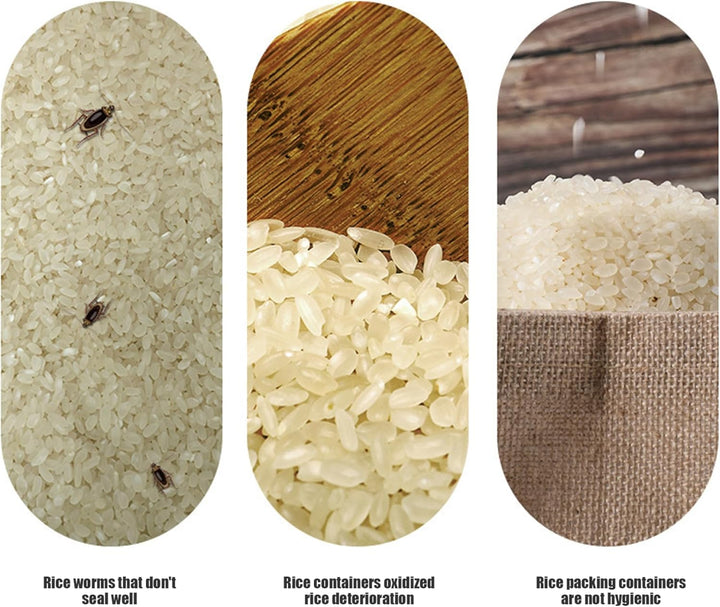 Reisbehälter 5 Kg Lebensmittelecht Feuchtigkeitsbeständig Doppelte Silikondichtung Müsli-Reis-Eimer