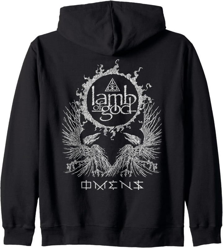 Lamb of God - Omens Raven Front Back Print Kapuzenjacke