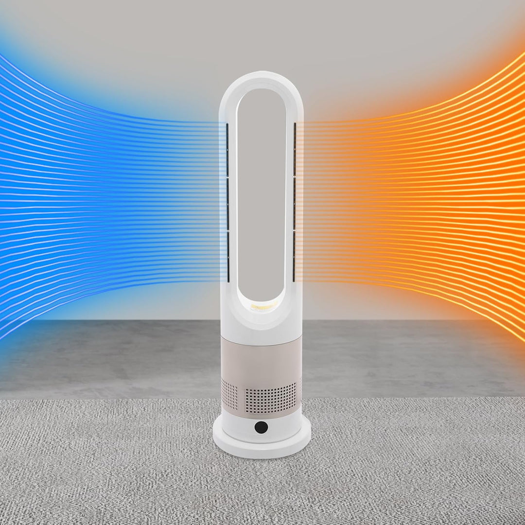 Turmventilator, rotorloser Ventilator mit Fernbedienung, mit Kühlung und Heizen, Turmventilator sehr