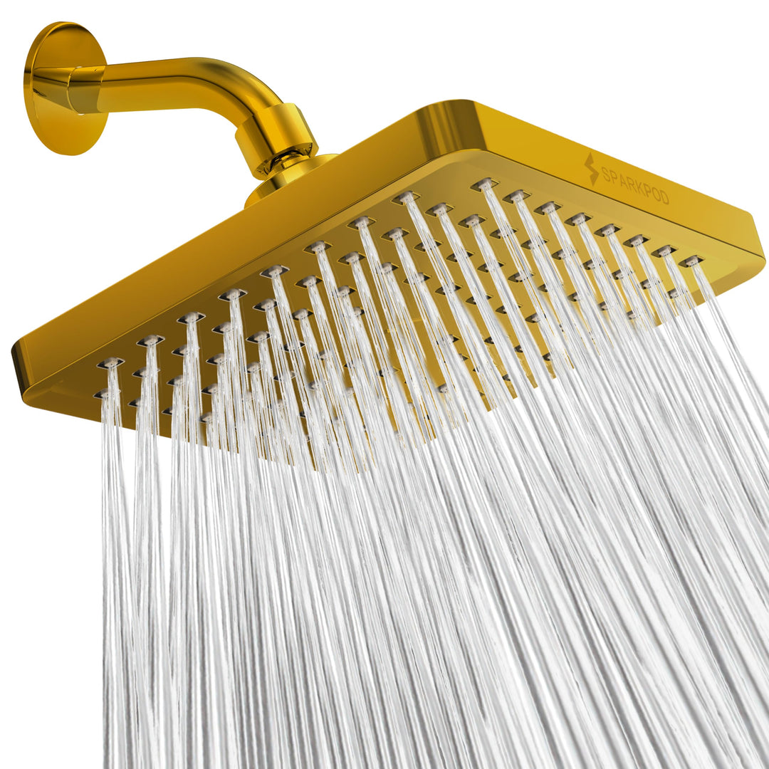 SparkPod Duschkopf – Hochdruckregen – Luxuriöser Look - Werkzeuglose 1-Min. Installation - Ersatz fü